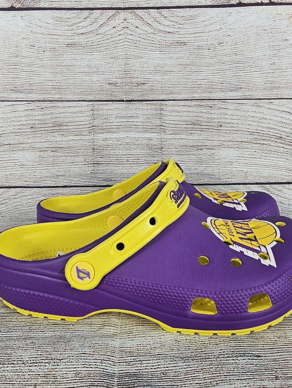Crocs x Los Angeles Lakers Classic Clogs  Purple Slip On NWOT